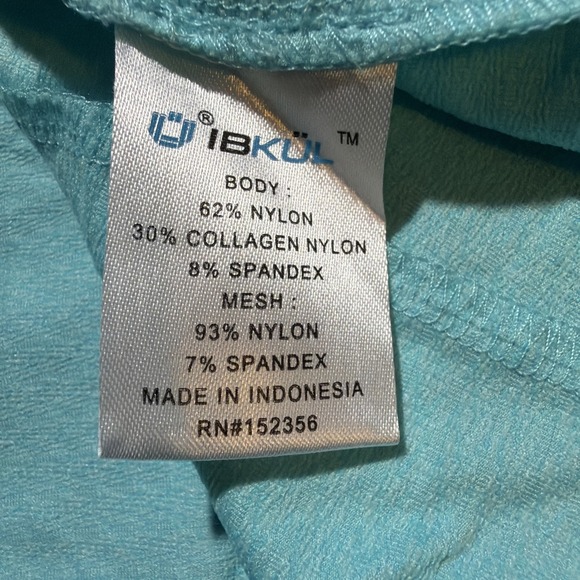 Ibkul Top Women XXL 1/4 Zip Shirt Vented Mesh Arms Blue Mock Long Sleeve Golf - Picture 10 of 11